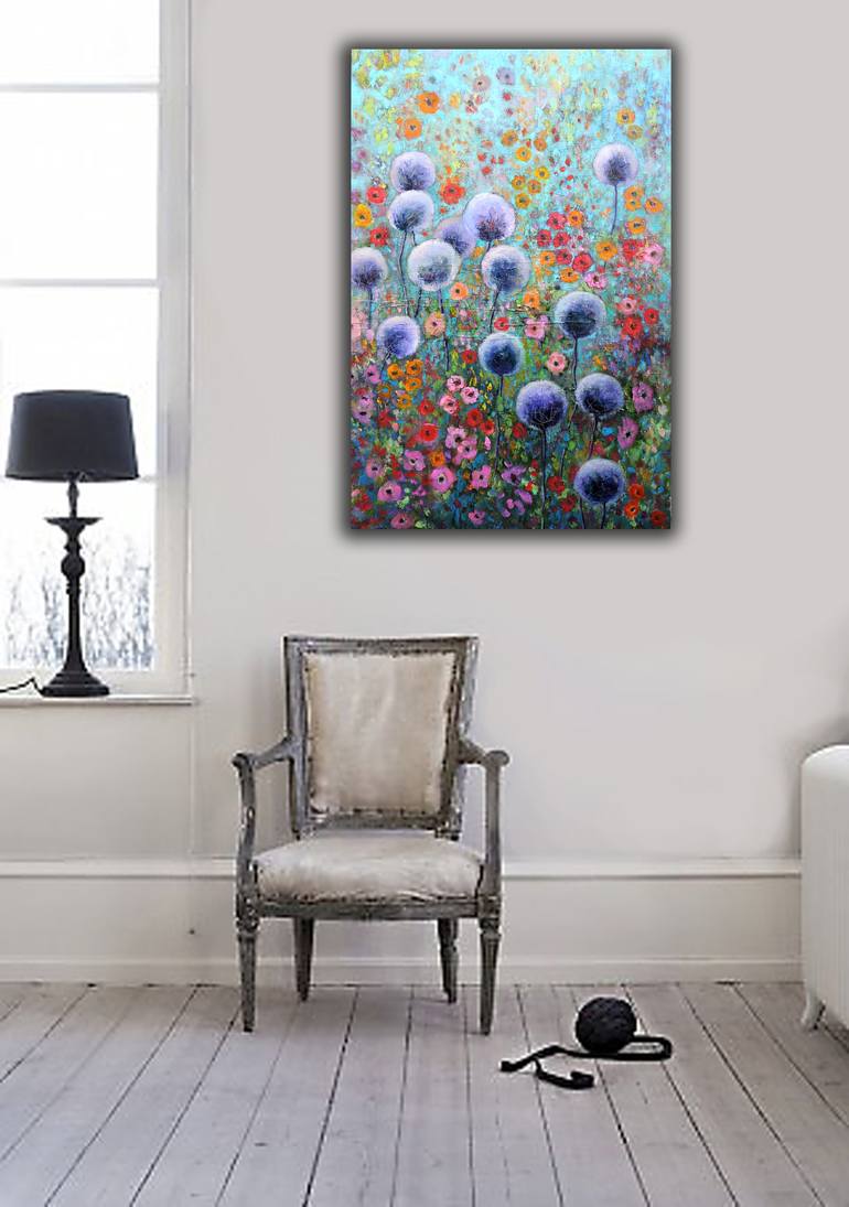 Original Impressionism Floral Painting by Lannie Bee