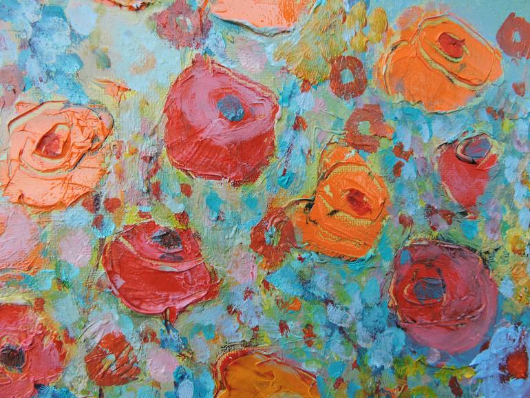 Original Expressionism Floral Painting by Lannie Bee
