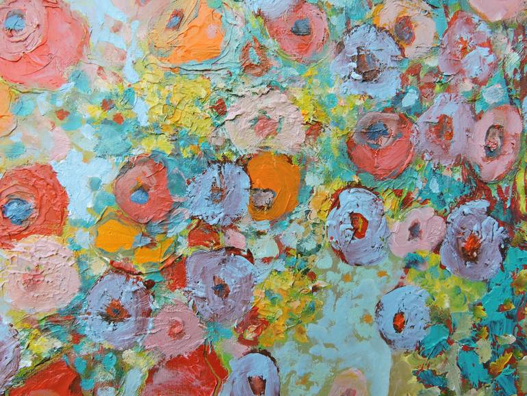 Original Expressionism Floral Painting by Lannie Bee