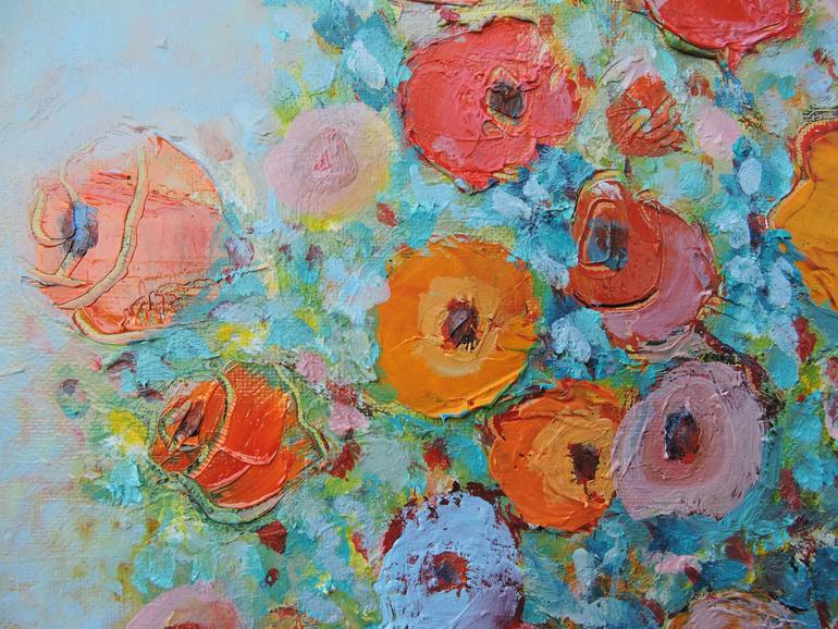 Original Expressionism Floral Painting by Lannie Bee