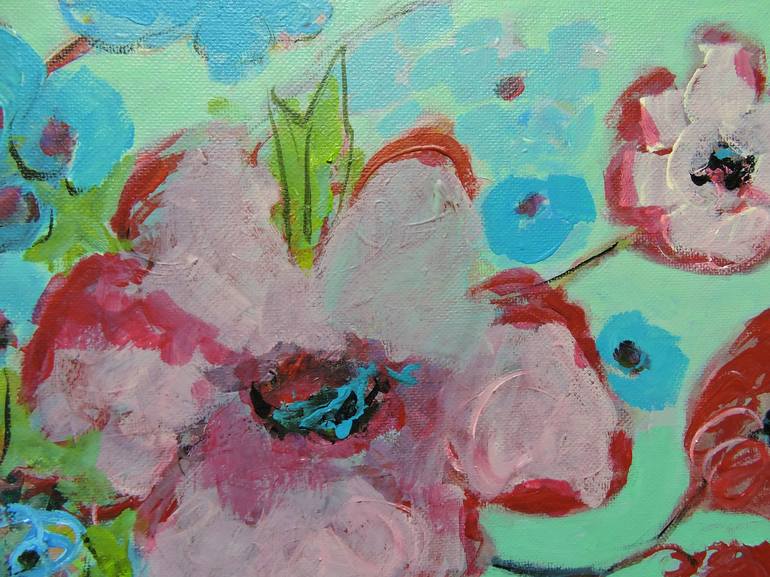 Original Impressionism Floral Painting by Lannie Bee