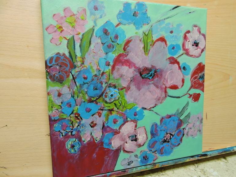 Original Impressionism Floral Painting by Lannie Bee