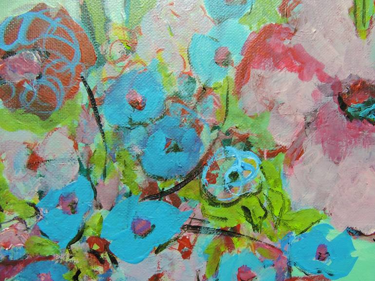 Original Impressionism Floral Painting by Lannie Bee