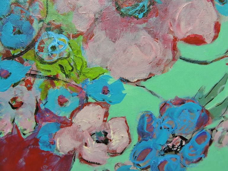 Original Impressionism Floral Painting by Lannie Bee