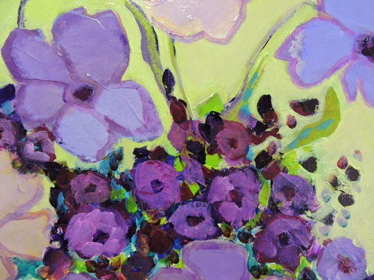 Original Impressionism Floral Painting by Lannie Bee