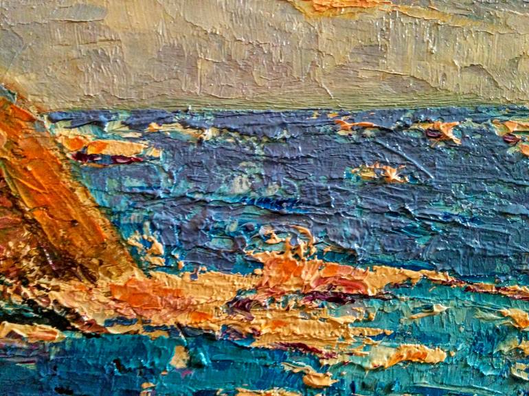 Original Expressionism Seascape Painting by Padmaja Madhu