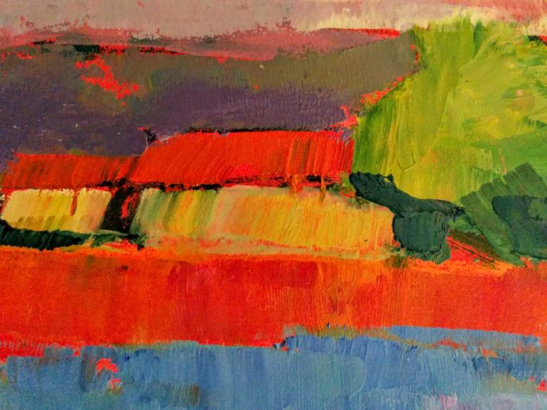 Original Abstract Expressionism Landscape Painting by Padmaja Madhu