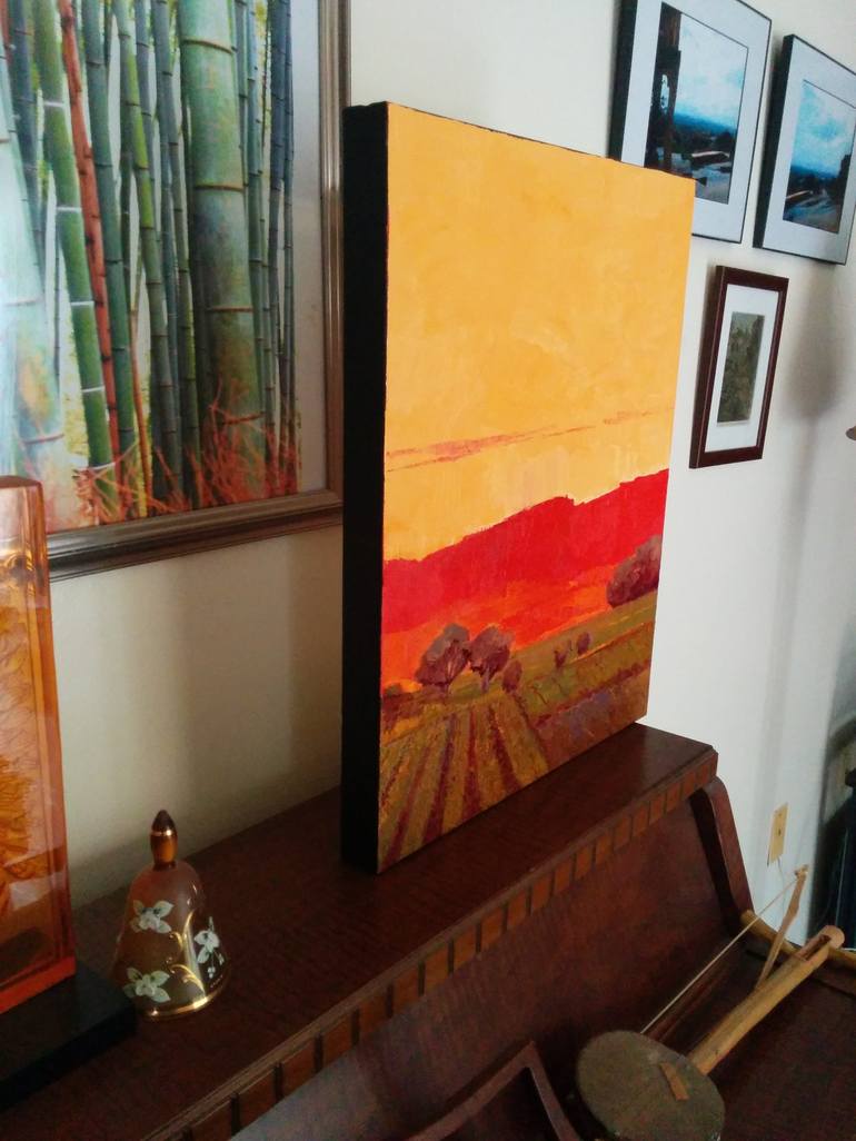 Original Expressionism Landscape Painting by Padmaja Madhu