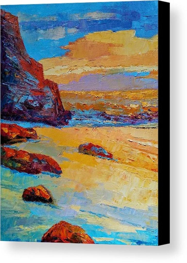 Original Expressionism Seascape Painting by Padmaja Madhu