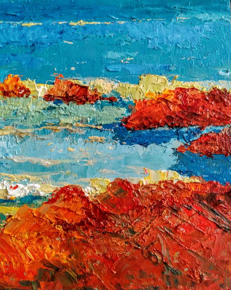 Original Expressionism Landscape Painting by Padmaja Madhu