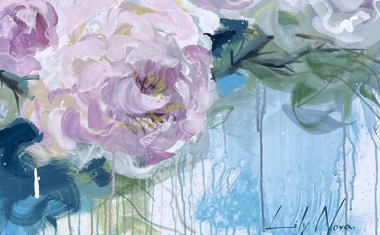 Original Impressionism Floral Painting by Lily Nova