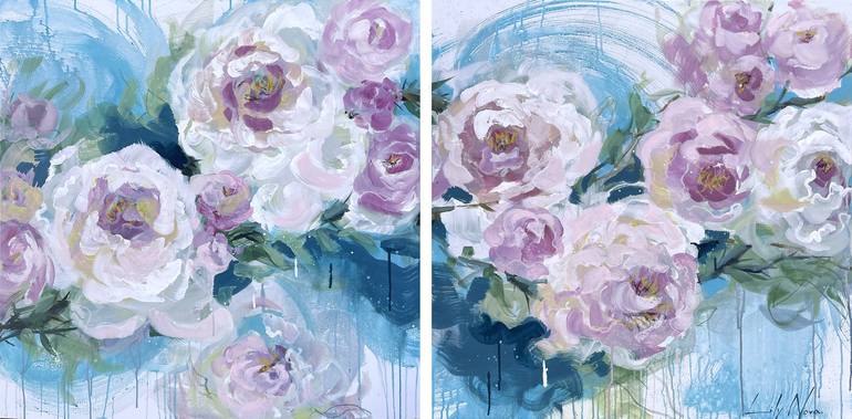 Original Impressionism Floral Painting by Lily Nova