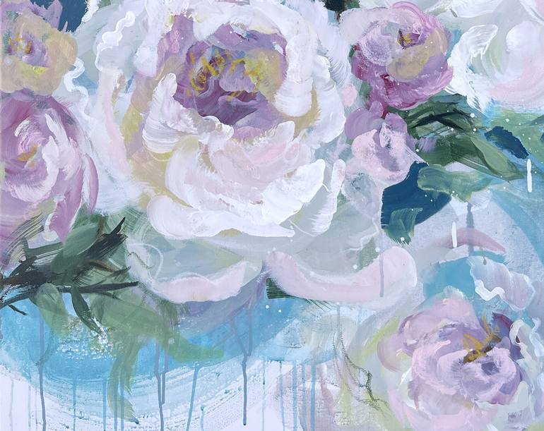 Original Impressionism Floral Painting by Lily Nova