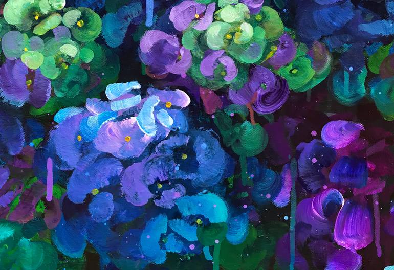 Original Abstract Floral Painting by Lily Nova