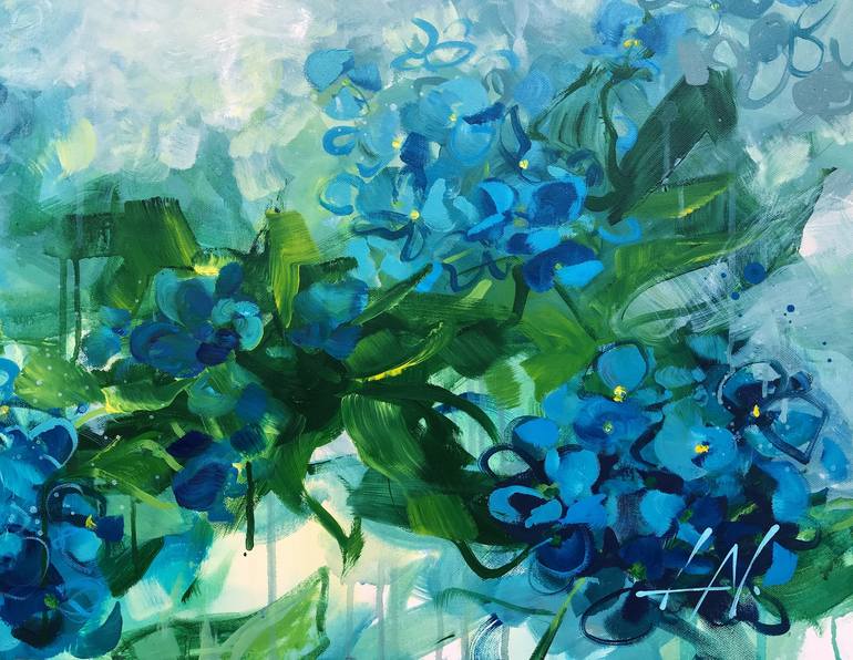 Original Abstract Botanic Painting by Lily Nova