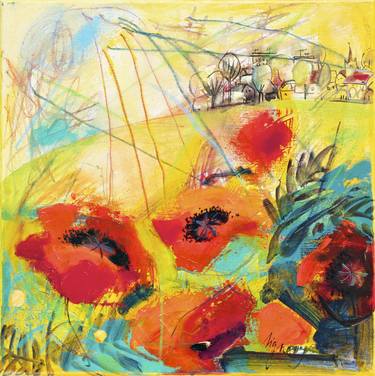 Print of Expressionism Floral Paintings by Signe Vanadzina