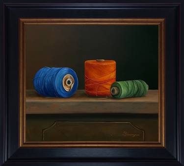 Gevorg Sinanian/Cotton bobbins (34x37cm, oil on canvas, framed) thumb