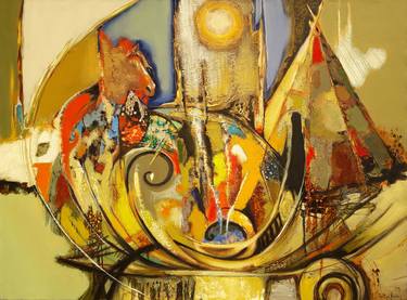 Sergay Khachatryan/Desert sun (70x90cm, oil/canvas,ready to hang) thumb
