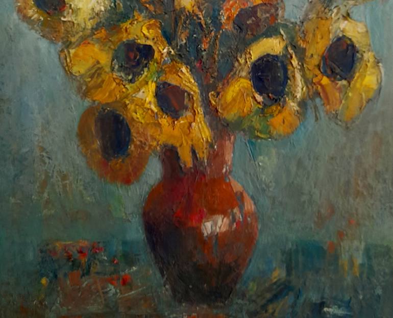 Original Abstract Floral Painting by Narinart Armgallery