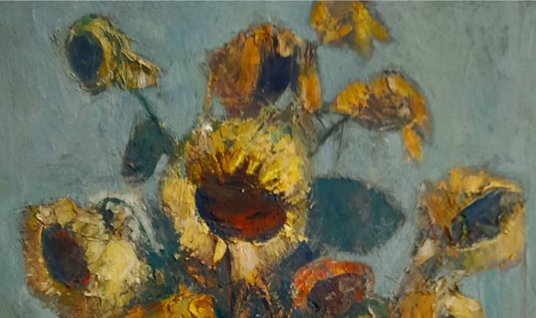 Original Abstract Floral Painting by Narinart Armgallery