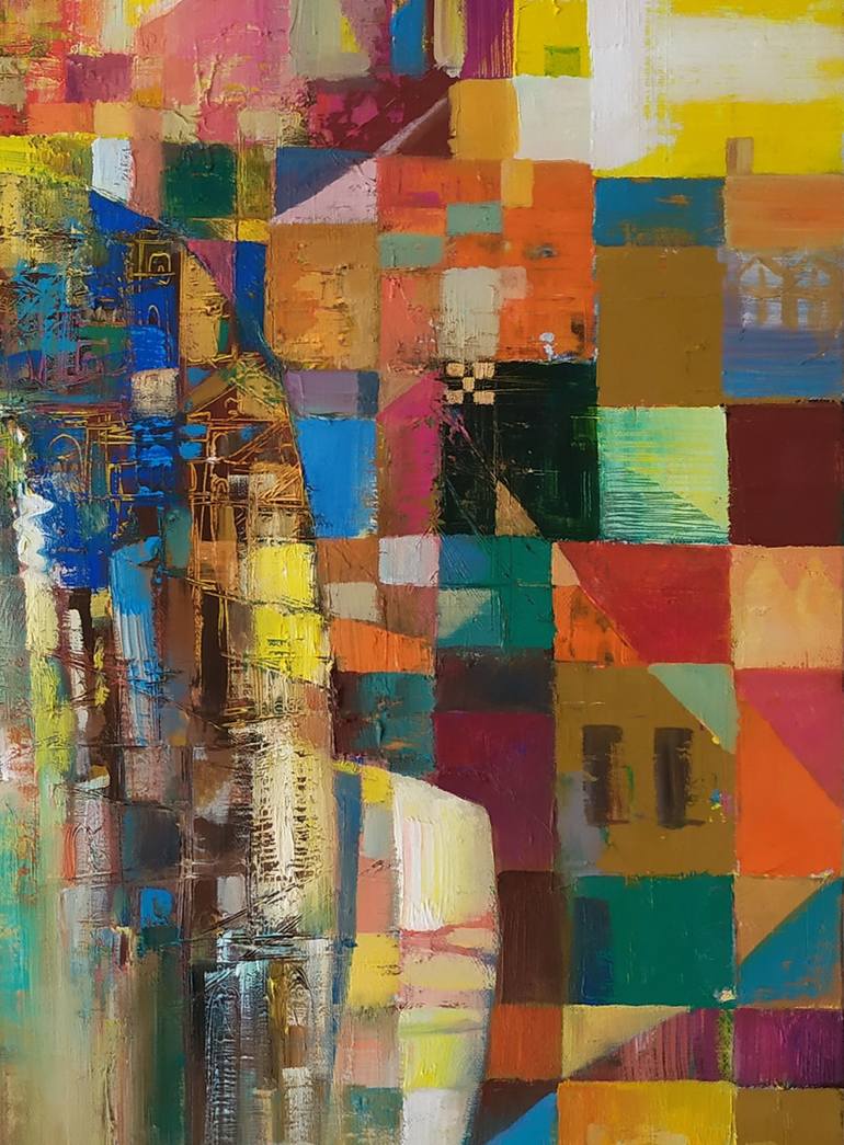 Original Abstract People Painting by Narinart Armgallery