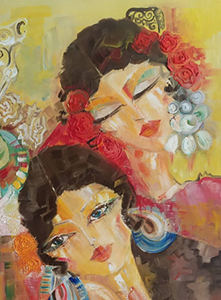 Original Abstract People Painting by Narinart Armgallery