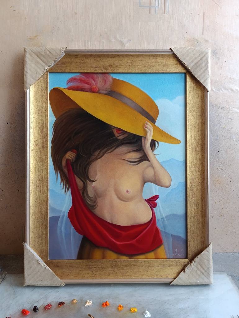 Original Surrealism Portrait Painting by Narinart Armgallery