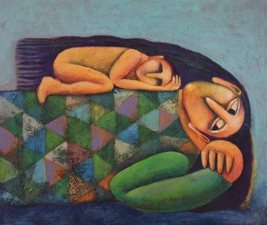 Liana Asatryan/Mother's love (Acrylic painting, 60x70cm ) thumb