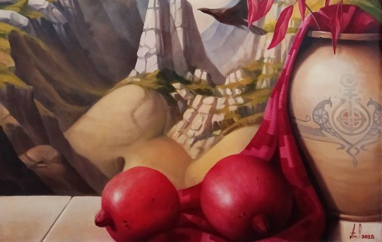 Original Surrealism People Painting by Narinart Armgallery