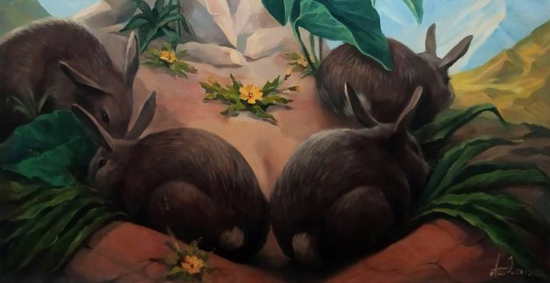 Original Surrealism Women Painting by Narinart Armgallery