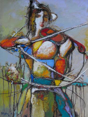 Sergey Khachatryan/The violinist (50x70cm, oil/paper ) thumb