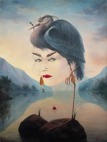 Artush Voskanyan/Fisherwoman 60x80cm, oil painting thumb