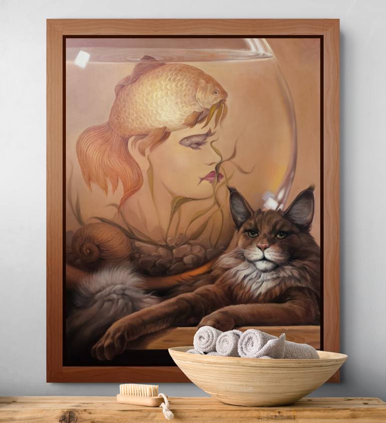 Original Surrealism Animal Painting by Narinart Armgallery