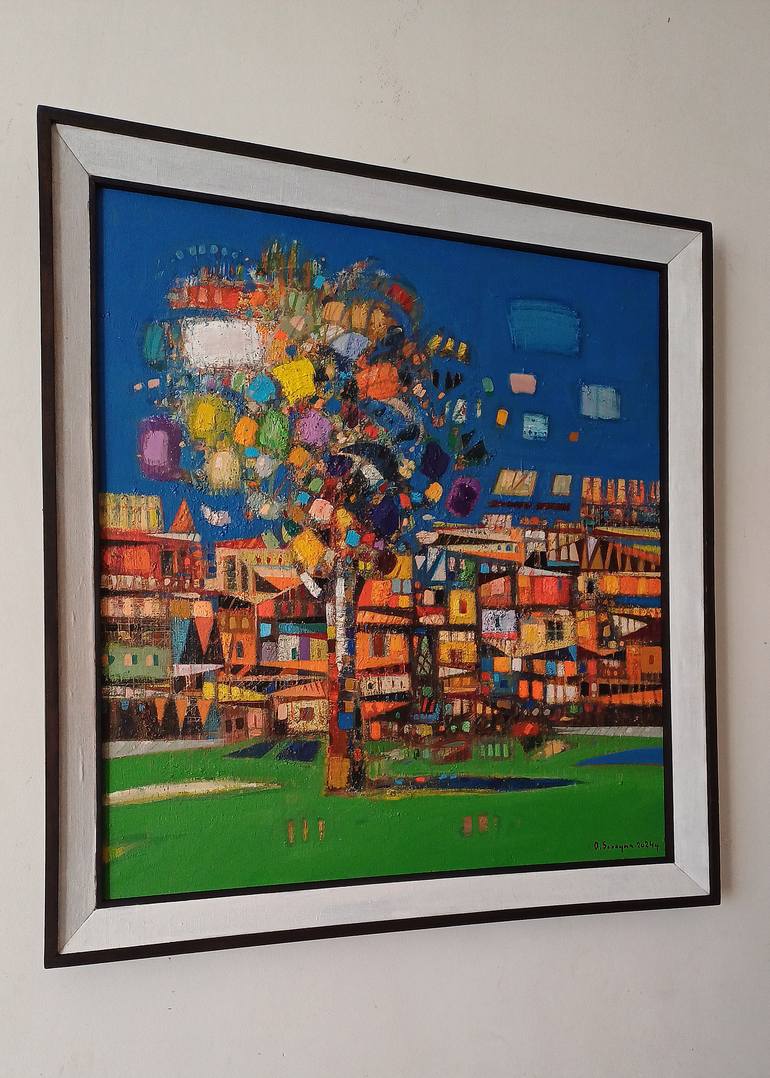Original Abstract Cities Painting by Narinart Armgallery
