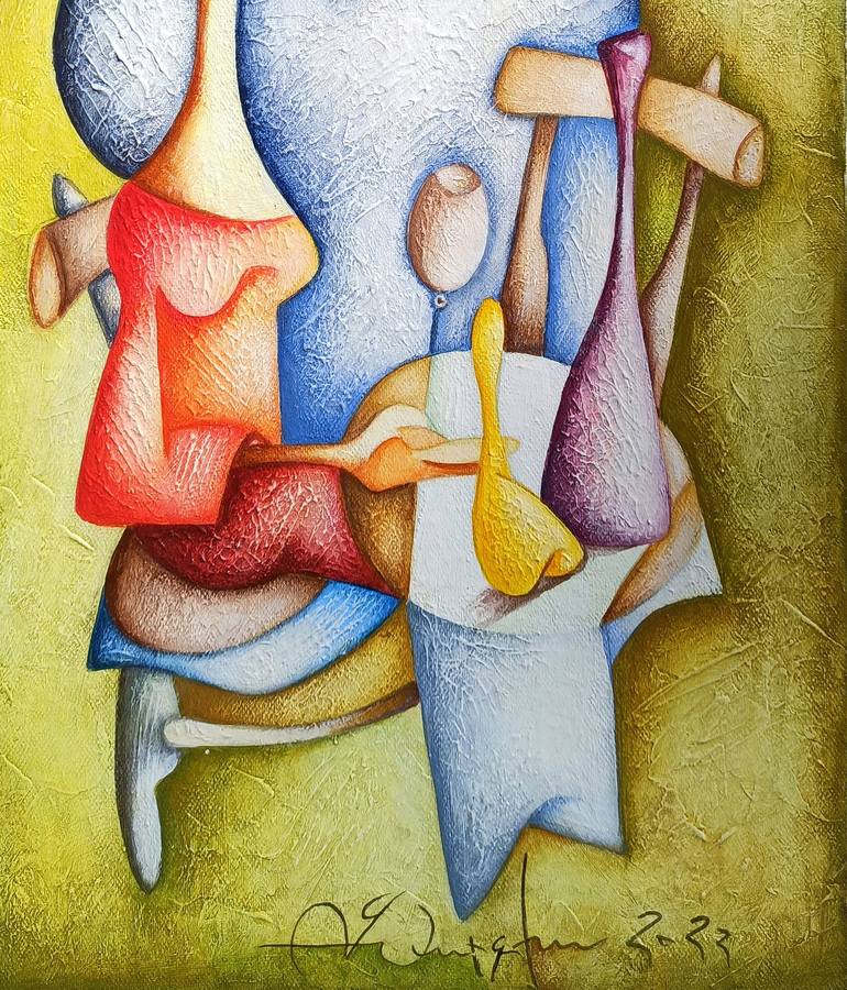 Original Figurative People Painting by Narinart Armgallery