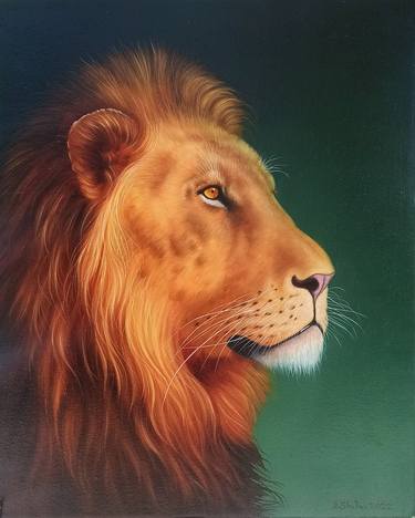 Shahen Aleksandryan/Lion portrait(40x50cm, oil painting) thumb