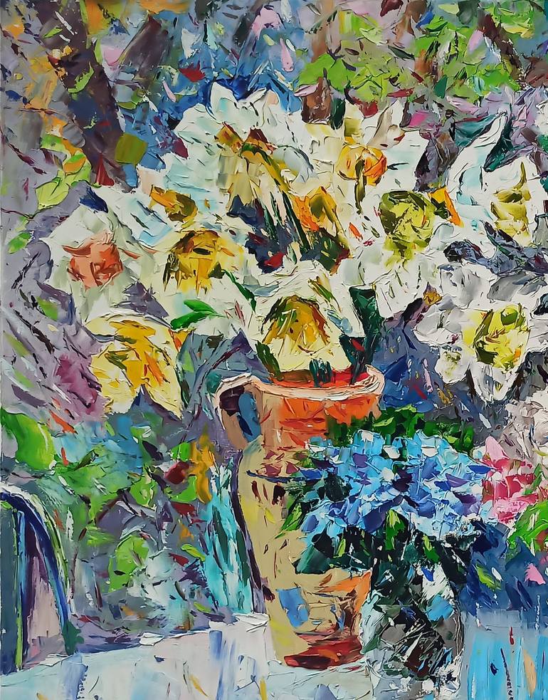 Original Impressionism Floral Painting by Narinart Armgallery