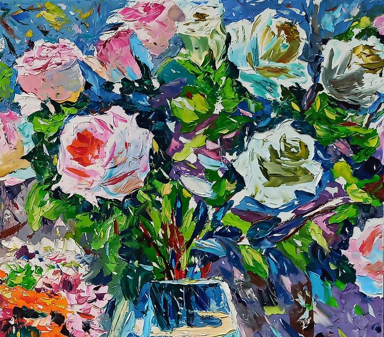 Original Impressionism Floral Painting by Narinart Armgallery