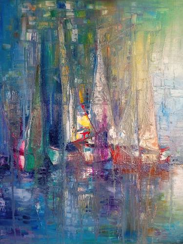 Arevik Gasparyan/Sails (70x60cm, oil/canvas, abstract portrait) thumb