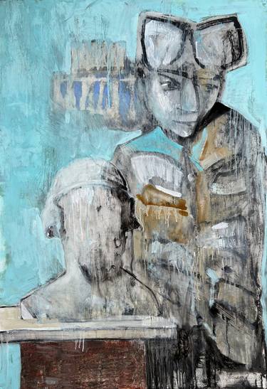 Sargis Zaqaryan/Thoughts (30x50cm, acrylic/canvas, ready to hang) Painting  by Narinart Armgallery