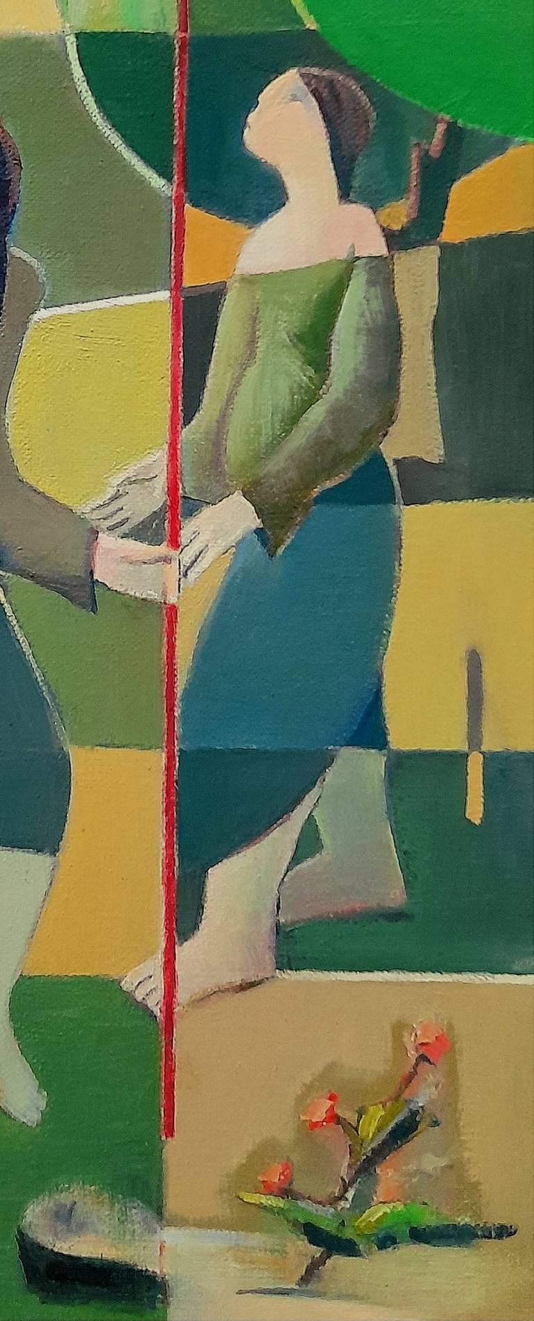 Original Cubism People Painting by Narinart Armgallery