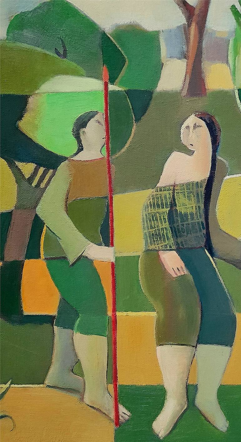 Original Cubism People Painting by Narinart Armgallery