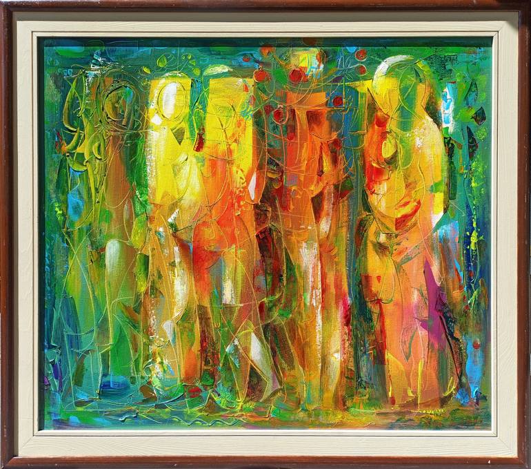 Original Abstract People Painting by Narinart Armgallery