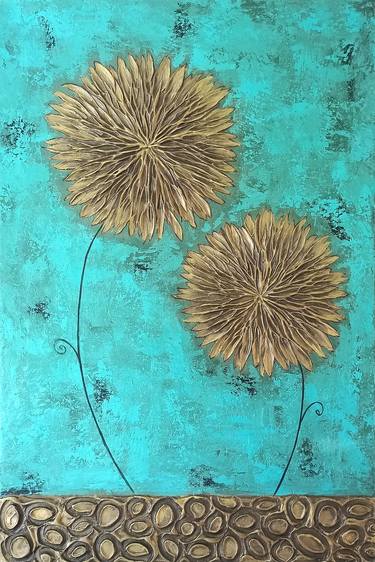 Original Art Deco Floral Paintings by Narinart Armgallery