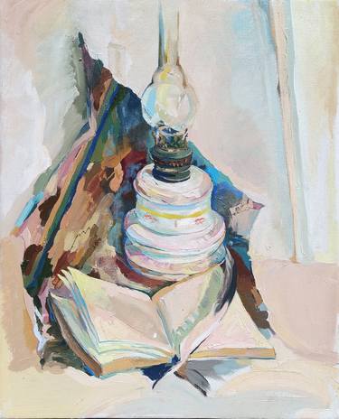 Anahit Mirijanyan/still life with lamp and book thumb