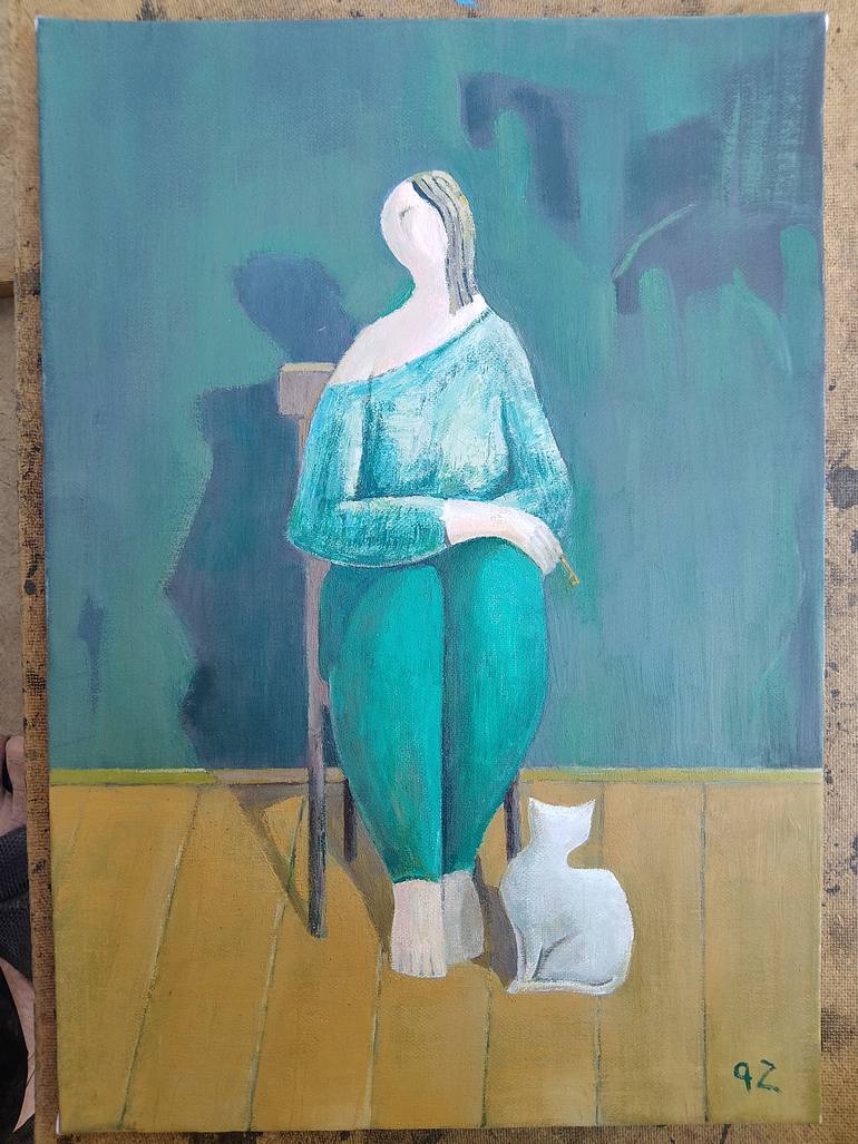 Original Expressionism People Painting by Narinart Armgallery