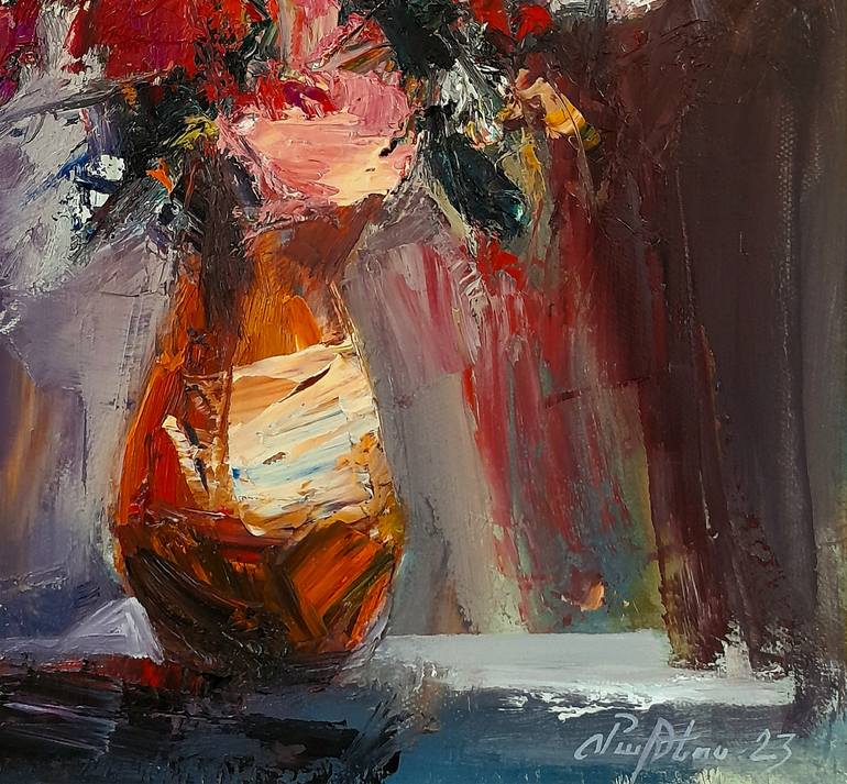 Original Abstract Floral Painting by Narinart Armgallery
