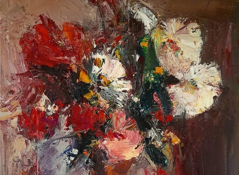 Original Abstract Floral Painting by Narinart Armgallery