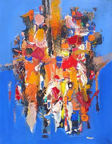 Hayk Miqayelyan/Abstraction with blue background thumb