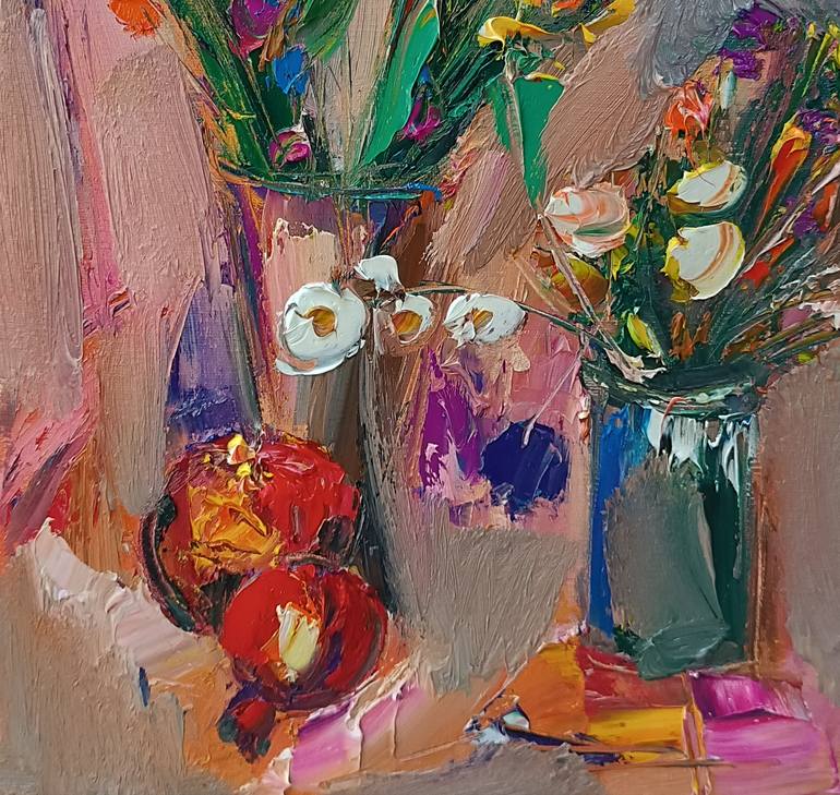 Original Impressionism Floral Painting by Narinart Armgallery